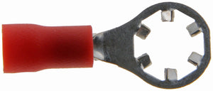 22-18 Gauge Star Ring Terminal, No. 10, Red - Dorman# 86422