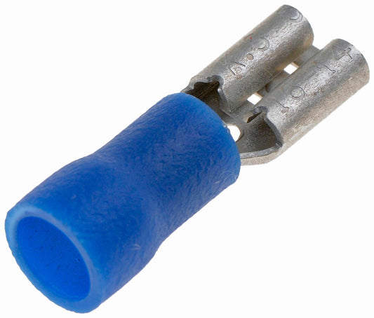 16-14 Gauge Female Double Bullet Connector, .187 In., Blue - Dorman# 85483