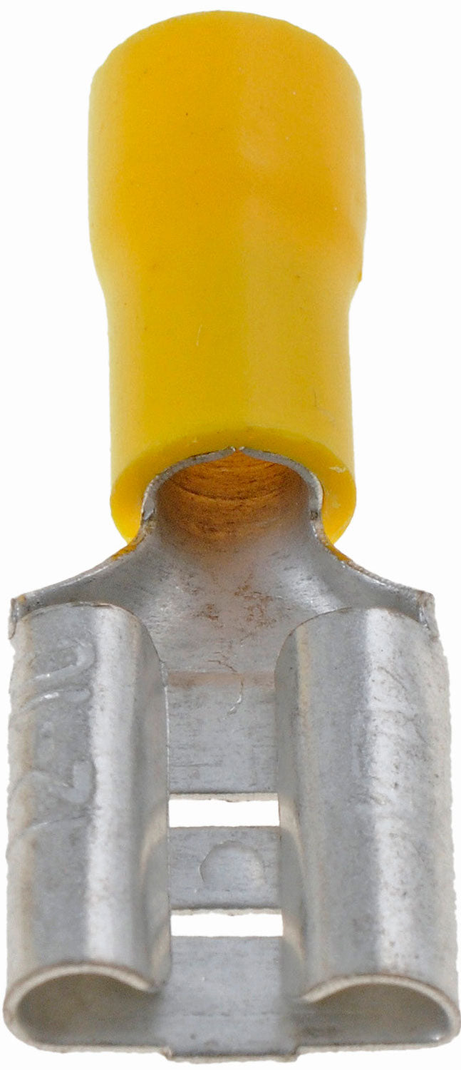 12-10 Gauge Female Quick Disconnect, .375 In., Yellow - Dorman# 85484