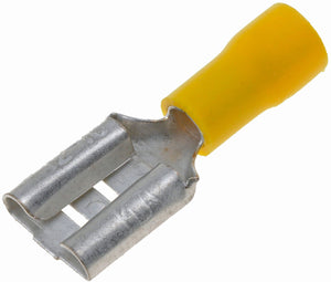 12-10 Gauge Female Slide Disconnect Terminal, .375 In., Yellow - Dorman# 638-258
