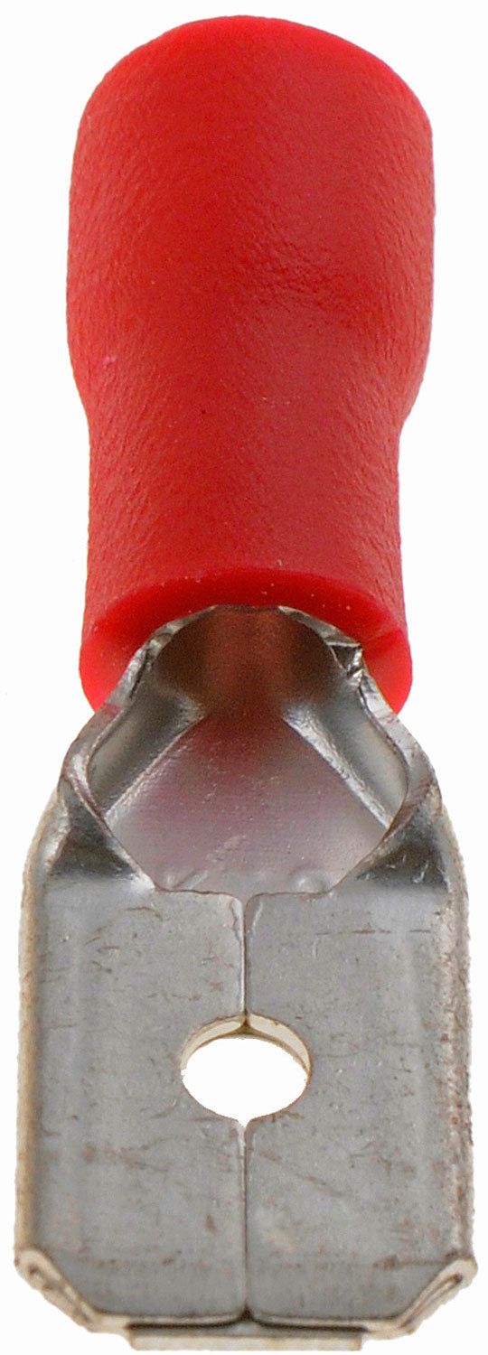 22-18 Gauge Male Slide Disconnect Terminal, .250 In., Red - Dorman# 638-260