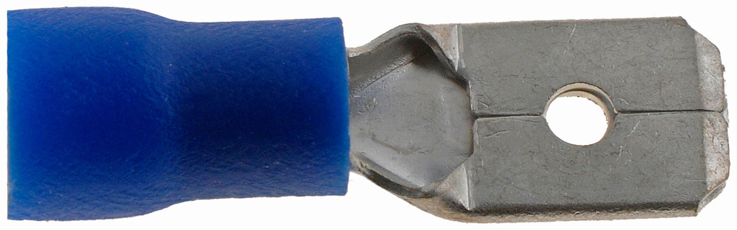 16-14 Gauge Male Slide Disconnect Terminal, .250 In., Blue - Dorman# 638-261