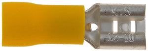 12-10 Gauge Female Slide Disconnect Terminal, .250 In., Yellow - Dorman# 638-257