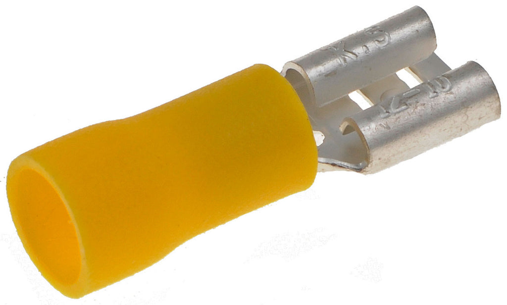 12-10 Gauge Female Disconnect, .250 In., Yellow - Dorman# 85454