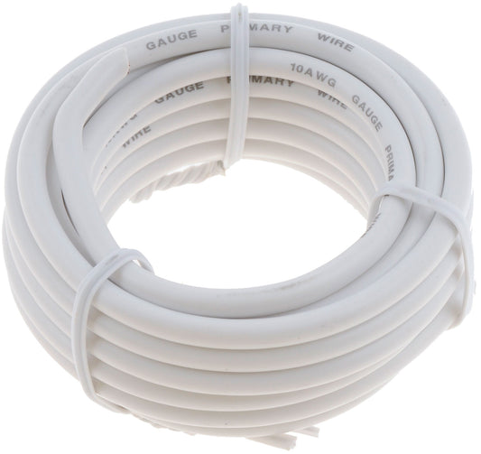 10 Gauge White Primary Wire- Card - Dorman# 85703