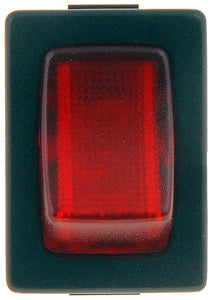 Rocker Electrical Switches Rectangular Style - Mini - Red Glow - Dorman# 85915