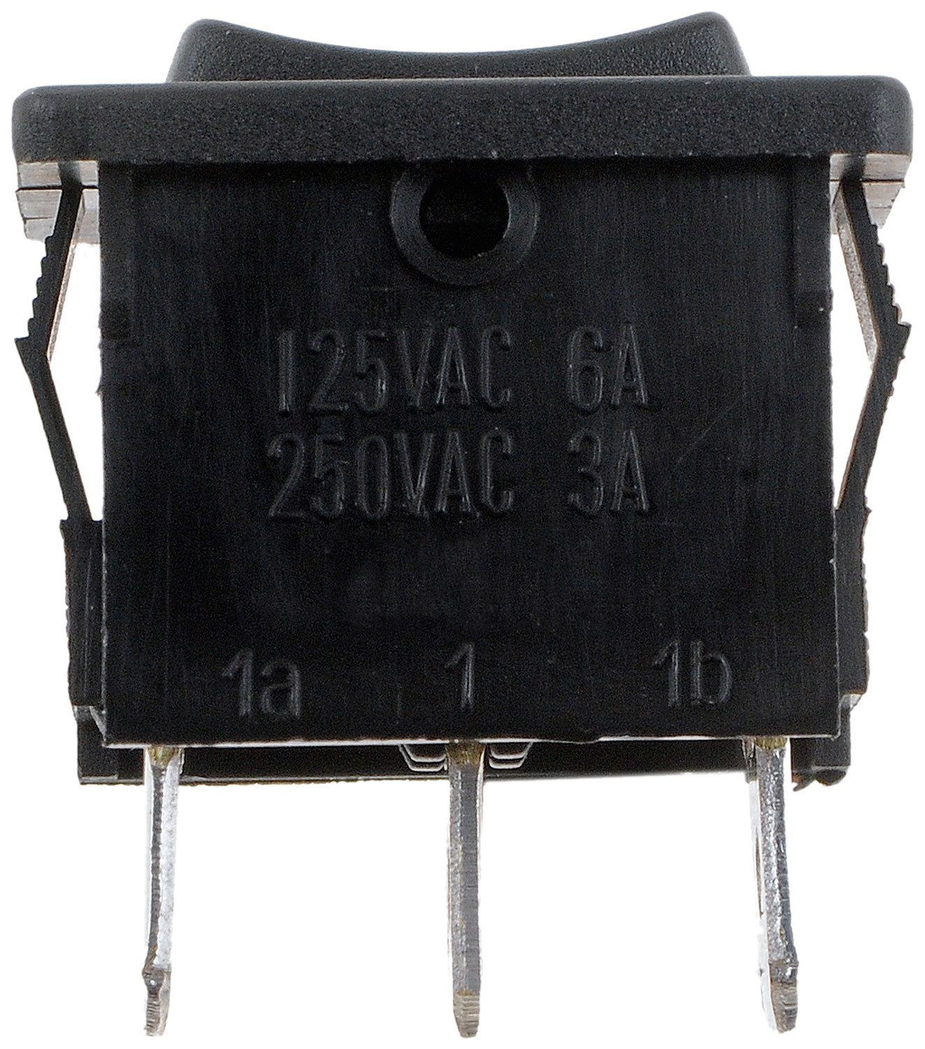 On-Off-On Mini Non-Glow Black Rectangular Style - 10 Amp Switch - Dorman# 85969