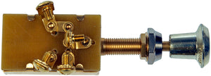 Push/Pull Brass Electrical Switches, 3 Position Screw Terminals - Dorman# 86914