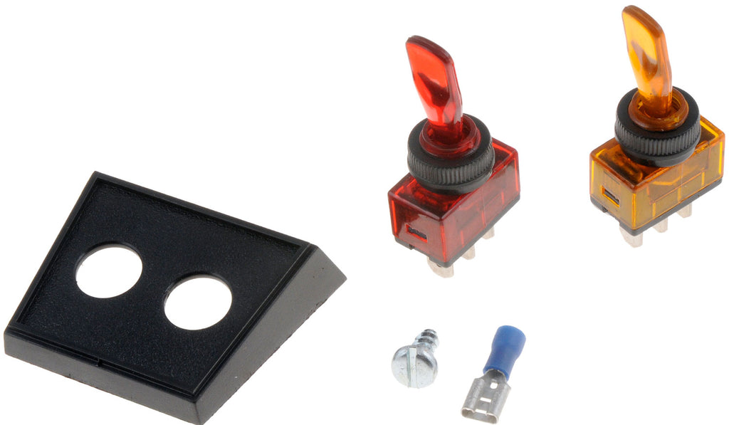 Lever Multiple Toggle Kit 2 Switches: Red and Amber - Dorman# 86920