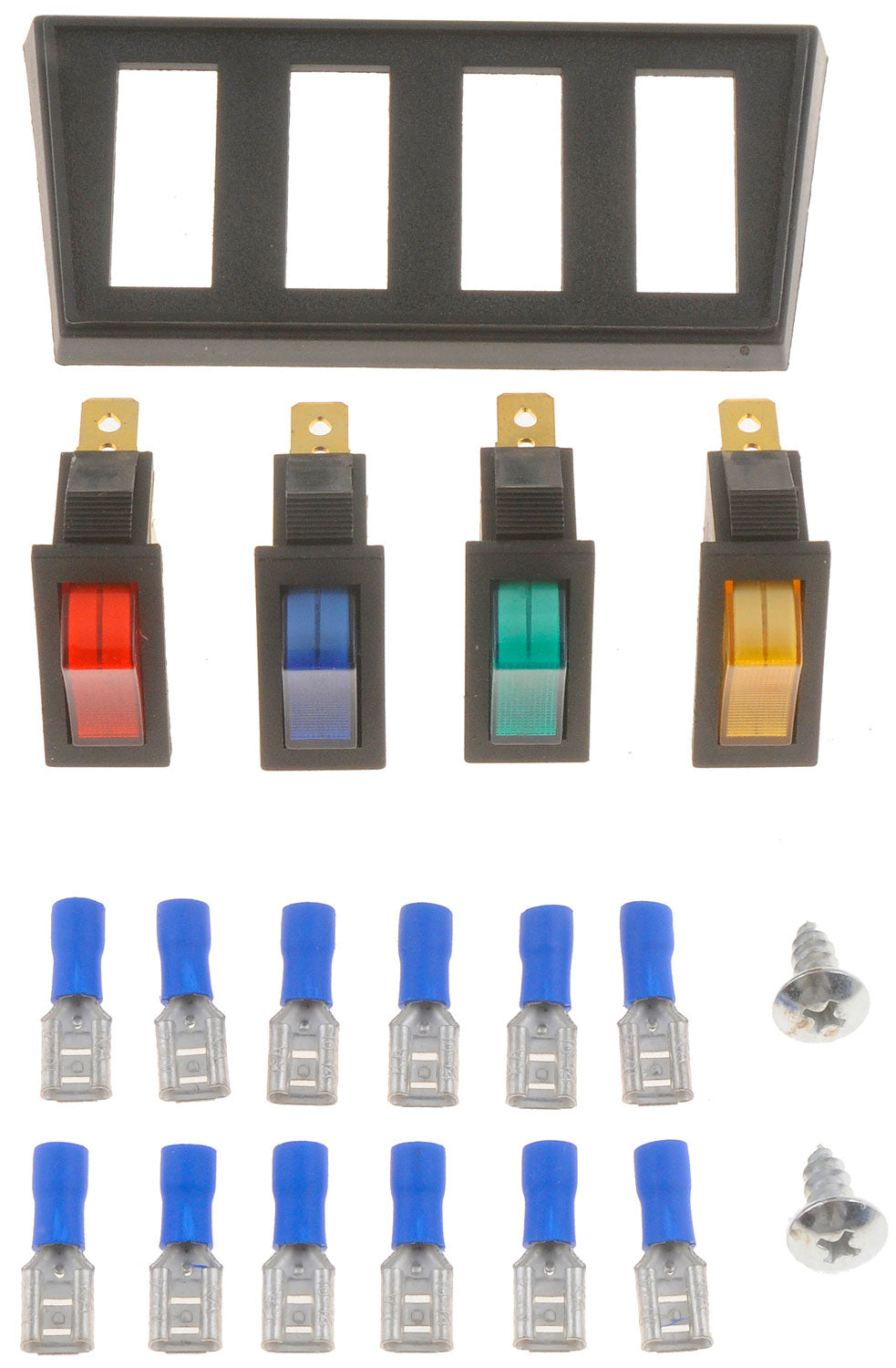 Multiple Rocker Electrical Switch Kit Red, Blue, Amber & Green - Dorman# 86923