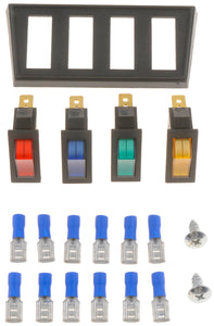 Multiple Rocker Electrical Switch Kit Red, Blue, Amber & Green - Dorman# 86923