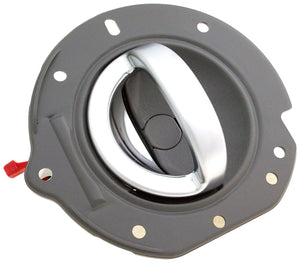 New Rear Right Interior Door Handle Gray w/ Satin Chrome Handle - Dorman# 88242