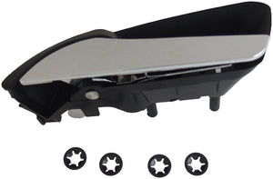 Interior Door Handle Rear Left Kit Chrome Lever Black Housing - Dorman# 88585
