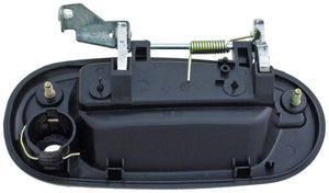 Black Ext Door Handle Front Left No Keypad Hole Chrome Lever Smooth - 90670