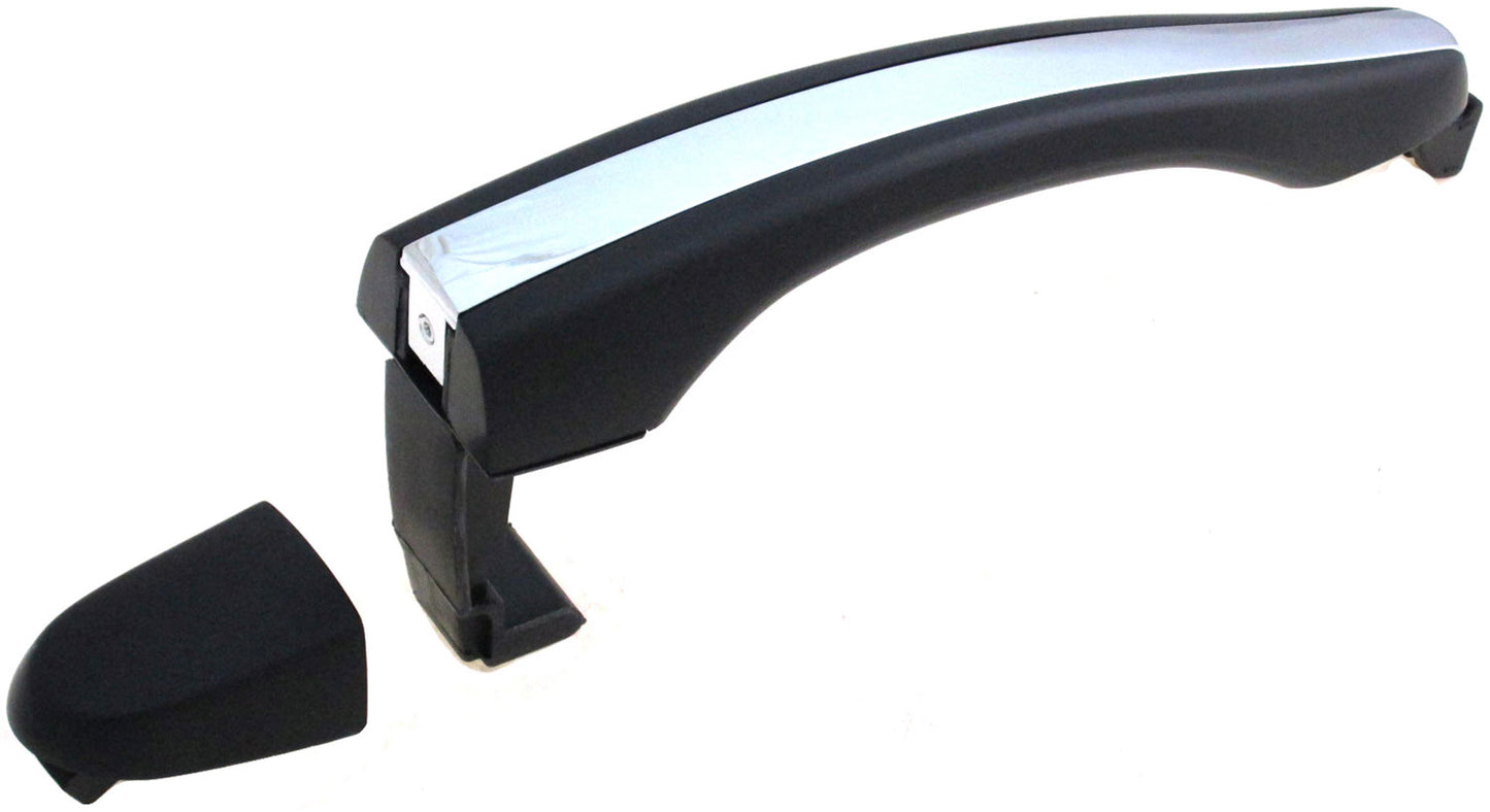 Ext Door Handle Front Right w/o Keyhole Primed Black w/ Chrome Insert - 92214