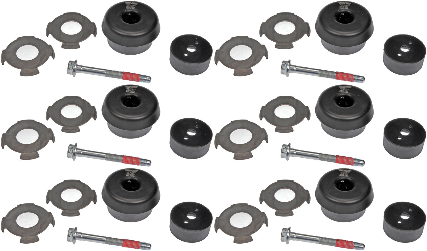 Kit of 6 BODY MOUNT Kits - Dorman# 924-133 Fits 07-13 Avalanche Body Pos 2,3,5