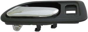 Interior Door Handle Front Left Chrome Black - Dorman# 92404