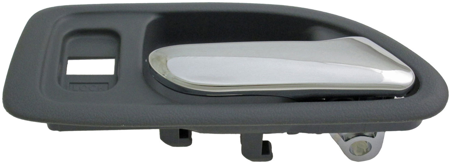 Int Door Handle Front Right w/o Power Window Hole Chrome Light Gray - 92415