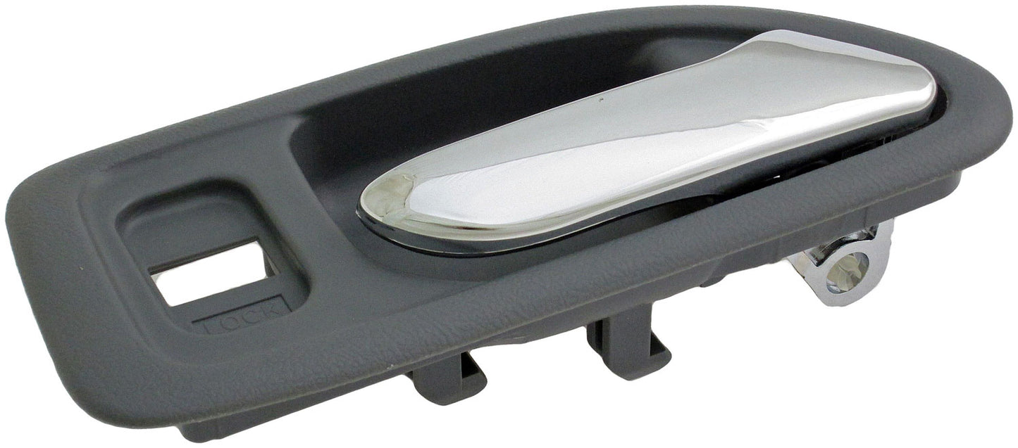 Int Door Handle Front Right w/o Power Window Hole Chrome Light Gray - 92415