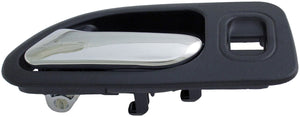 Interior Door Handle Rear Left Chrome Black - Dorman# 92418