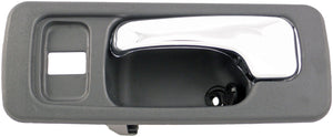 Interior Door Handle Front Left With Lock Hole Chrome Black - Dorman# 92429