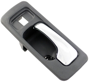 Interior Door Handle Front Left With Lock Hole Chrome Black - Dorman# 92429