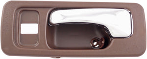 Interior Door Handle Front Left With Lock Hole Chrome Brown - Dorman# 92431