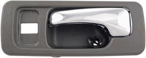 Interior Door Handle Front Left With Lock Hole Chrome Gray - Dorman# 92433