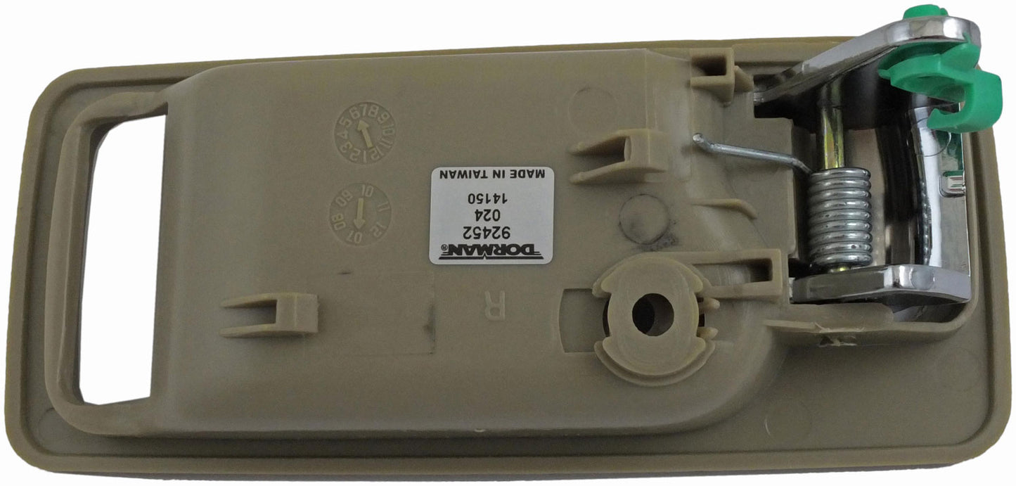 Interior Door Handle Front Right Without Power Lock Chrome/Beige - Dorman# 92452