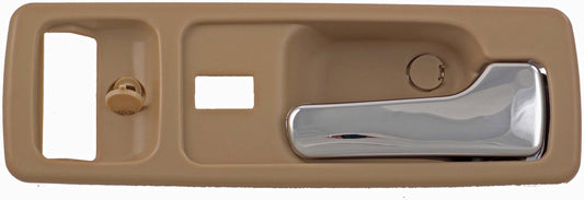 Interior Door Handle Front Right With Power Lock Chrome/Beige - Dorman# 92591