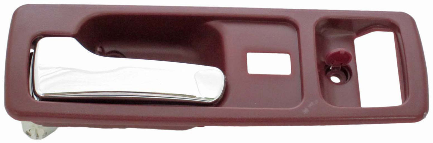 Interior Door Handle Front Left With Power Lock Chrome/Red - Dorman# 92598