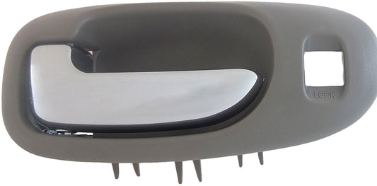 Int Door Handle Front Left Chrome Lever w/ Keyhole Light Gray Housing - 93287