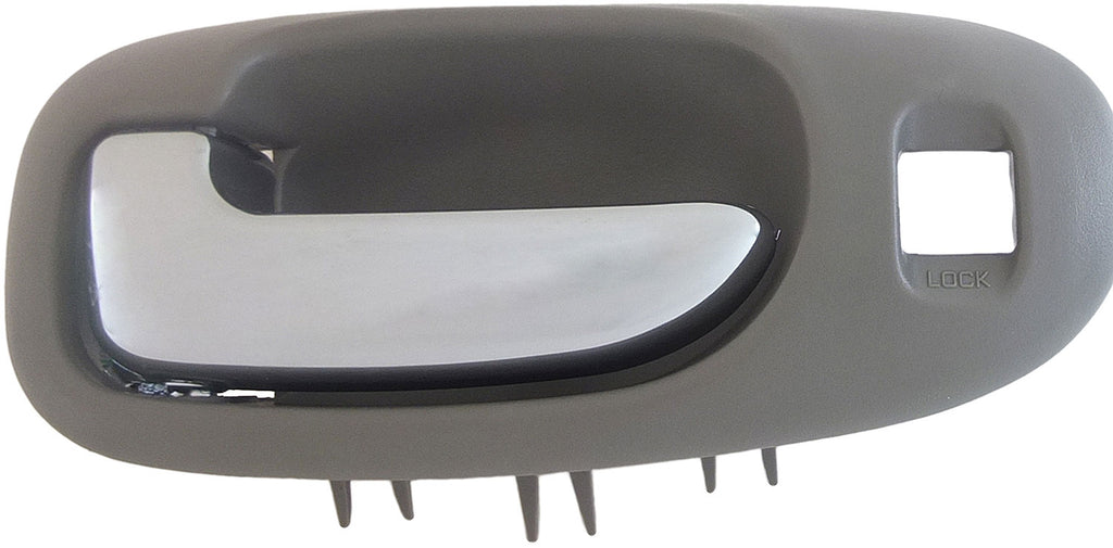 Int Door Handle Front Left Chrome Lever w/ Keyhole Light Gray Housing - 93287
