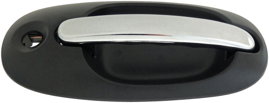 Ext Door Handle Side Sliding Right w/ Keyhole Chrome Lever Black Housing - 93604