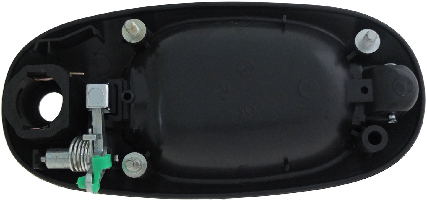Ext Door Handle Side Sliding Right w/ Keyhole Chrome Lever Black Housing - 93604