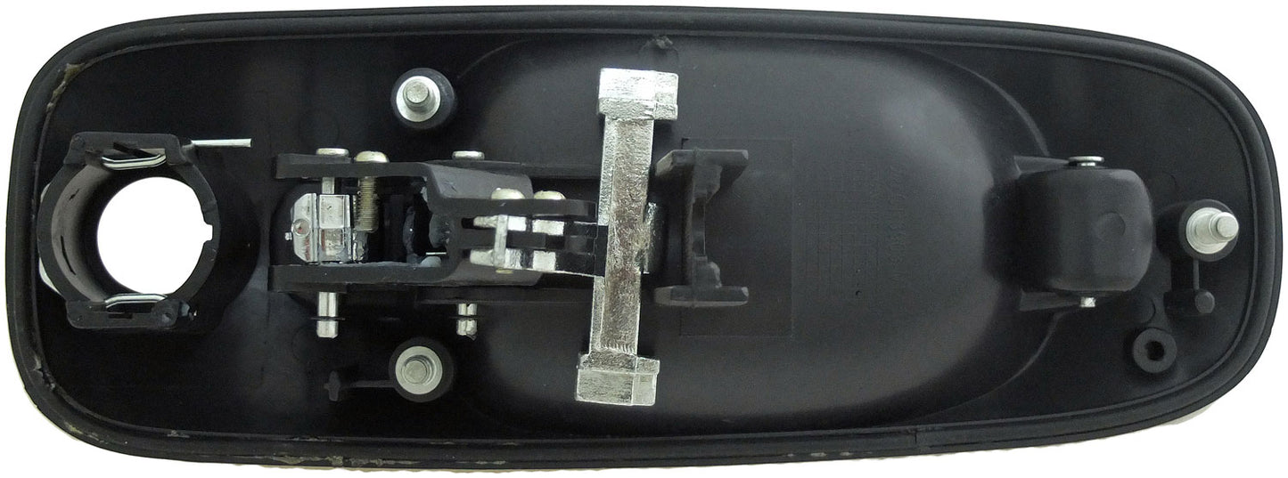 Ext Door Handle Side Sliding Right w/ Keyhole Chrome Lever Black Housing - 93611