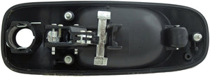 Ext Door Handle Side Sliding Right w/ Keyhole Chrome Lever Black Housing - 93611