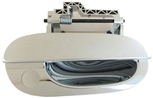 Exterior Door Handle Front Right With Keyhole All Chrome - Dorman# 95157