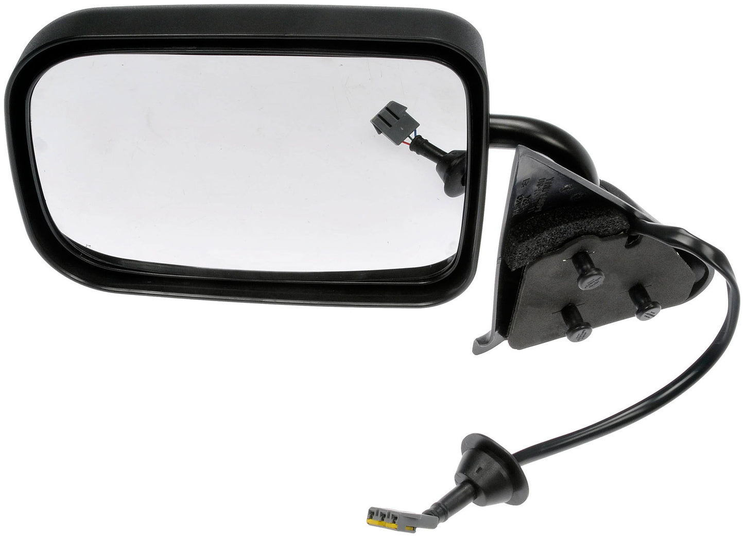 One New Side View Mirror- Left, Power, Textured Black - Dorman# 955-2001