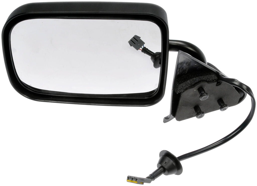 One New Side View Mirror- Left, Power, Textured Black - Dorman# 955-2001