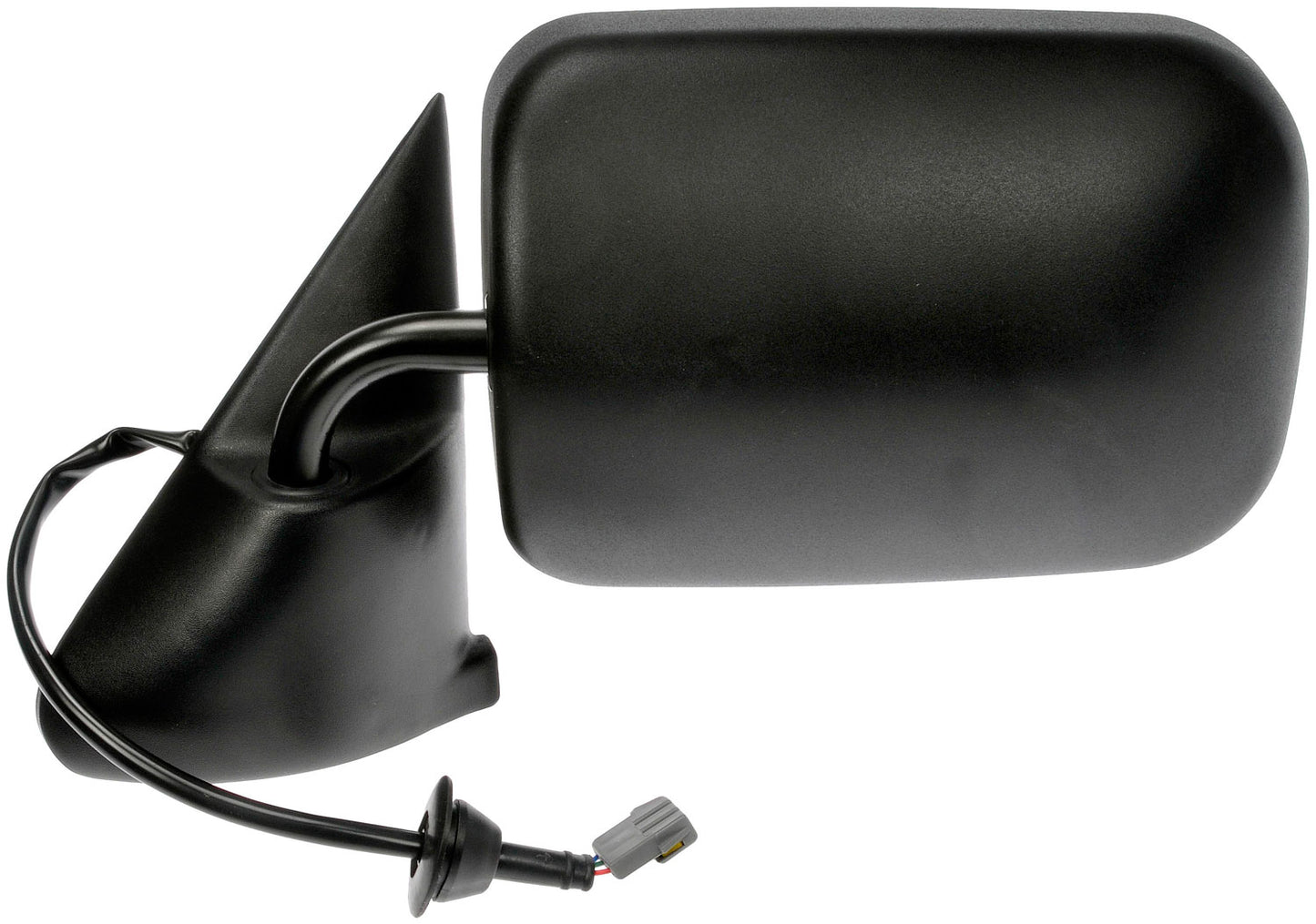 One New Side View Mirror- Left, Power, Textured Black - Dorman# 955-2001