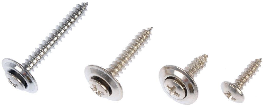 Trim Screw - Chrome - No. 8 - Assortment-3/4,1,5/8,1-1/4 In. - Dorman# 961-225