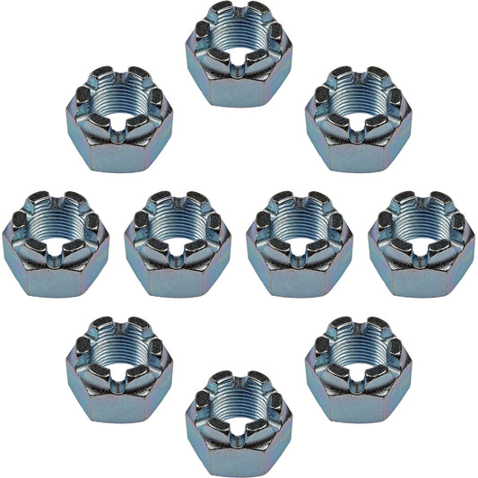 10 Hex Nut Castellated Thread Size: 7/8-14, Height 1-15/16 In. Dorman 220-018