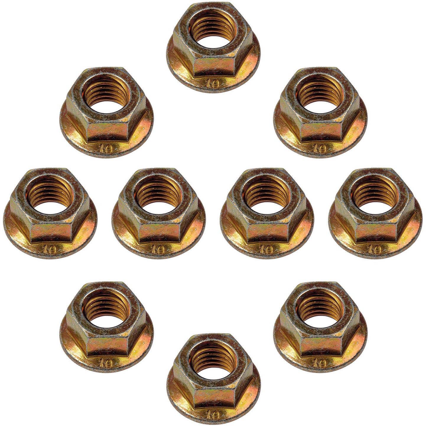 10 Torque Lock Flanged Nut-Class 10 - M14-2.0, Height 17mm (Dorman #432-314)