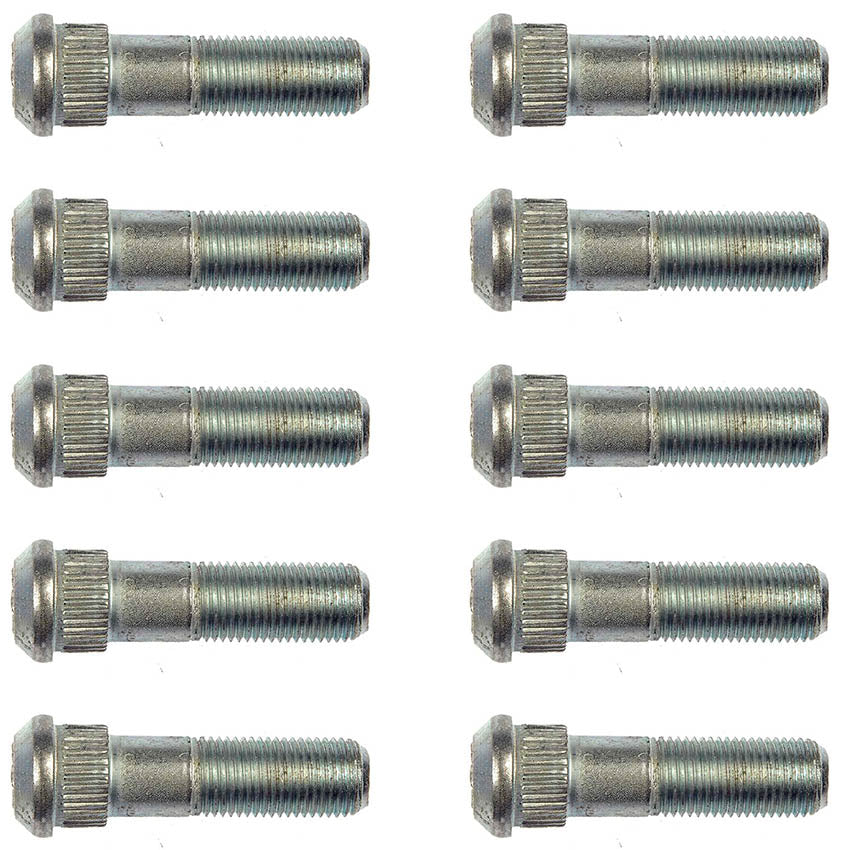 10 Wheel Lug Studs (Dorman #610-080) - .625 In. Knurl, 1-15/16 In. Length