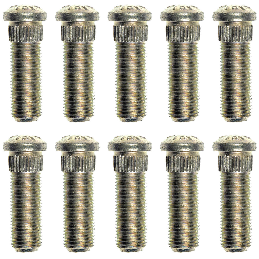 10 Wheel Lug Studs (Dorman #610-138) 1-17/32 In. Length, 1/2-20, .535 In. Knurl