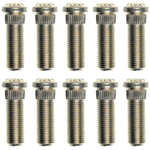 10 Wheel Lug Studs (Dorman #610-138) 1-17/32 In. Length, 1/2-20, .535 In. Knurl