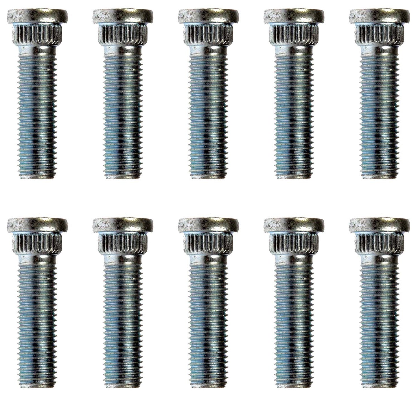 10 Wheel Lug Studs (Dorman #610-414) M12-1.50 Serrated 14.38mm Knurl 45mm Length