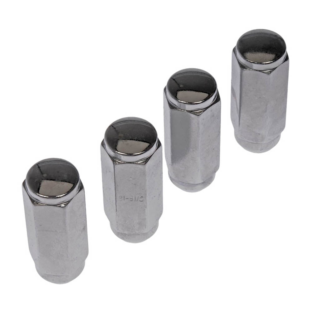 Four (4) Wheel Nut Chrome Duplex Acorn Extra Long 9/16-18 (Dorman #711-514)