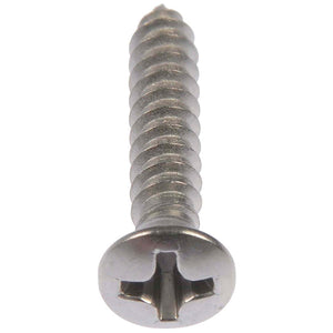 Self Tapping Screw-Stainless Steel-Oval Head-No6 x 1/2